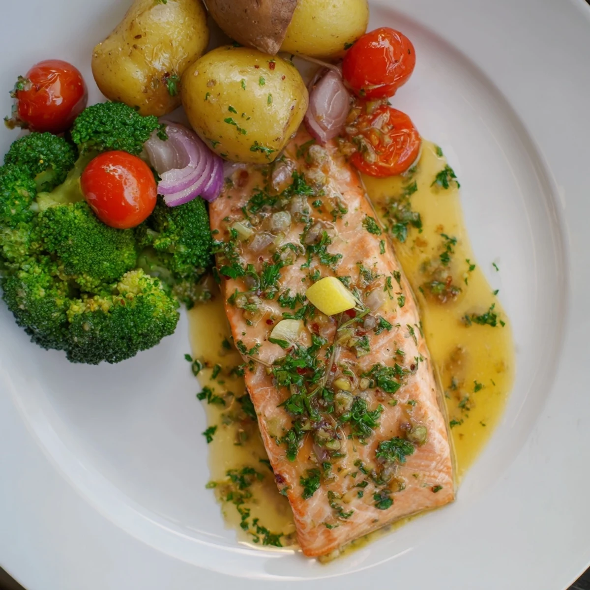 Lemon Butter Salmon Sheet