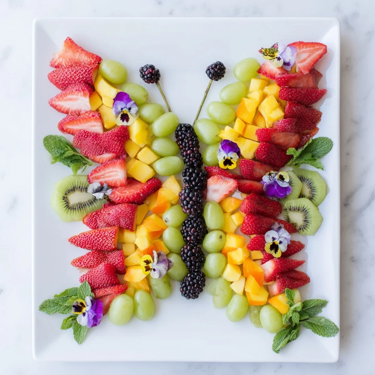 Butterfly Bloom Fruit Board, a colorful and refreshing fruit arrangement perfect for summer entertaining.