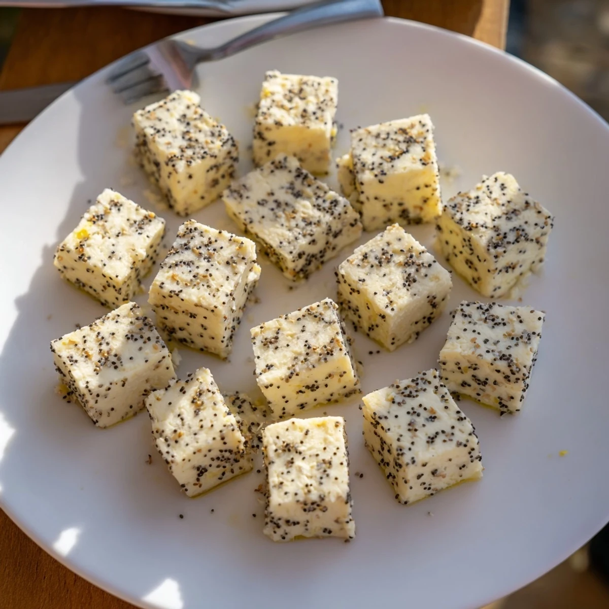 Delicious everything bagel seasoning cheese cubes: a simple, satisfying snack with a flavorful crust.