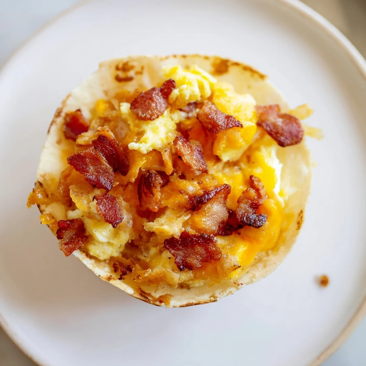 Imagine the warm, fluffy center of these B.E.C. Breakfast Bites with melted cheese and bacon.
