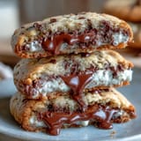 Festive Irish cream chocolate chip cookies, golden brown and studded with rich semisweet chocolate chips.  