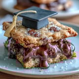 Adorable sugar cookies with fondant mortarboard hats, perfect for celebrating graduation with a sweet, festive touch.  