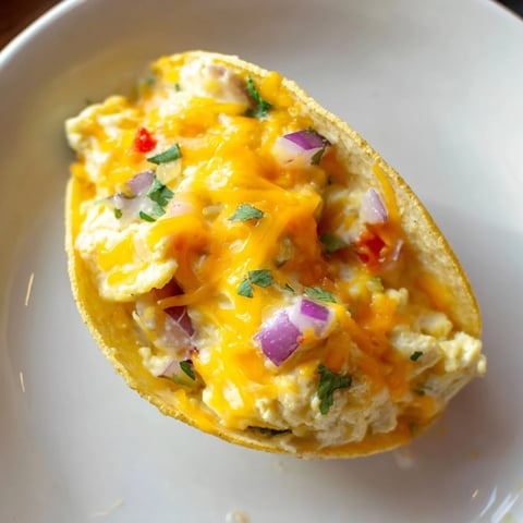 Perfectly golden Sheet Pan Breakfast Tacos, brimming with fluffy eggs and melted cheddar cheese.