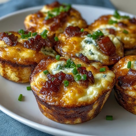 Golden-brown Ranch Bacon Breakfast Egg Bites are fresh from the oven, showing fluffy texture and melted cheddar cheese speckled with bacon pieces.