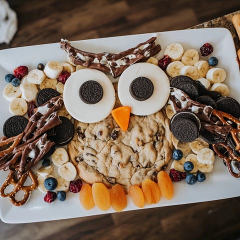 Owl Hooting Dessert Board