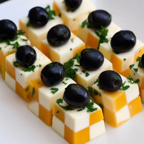 Cheese Olive Chessboard Appetizer