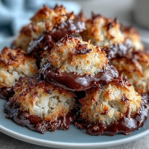 Vegan Coconut Macaroons Chocolate