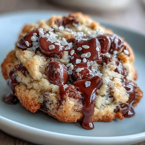 Chewy tahini cookies loaded with rich dark chocolate chips, perfect for a unique dessert or afternoon snack.