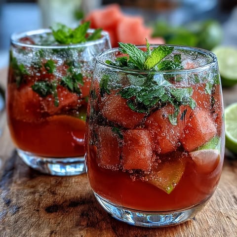 Watermelon Mint Vodka Spritz