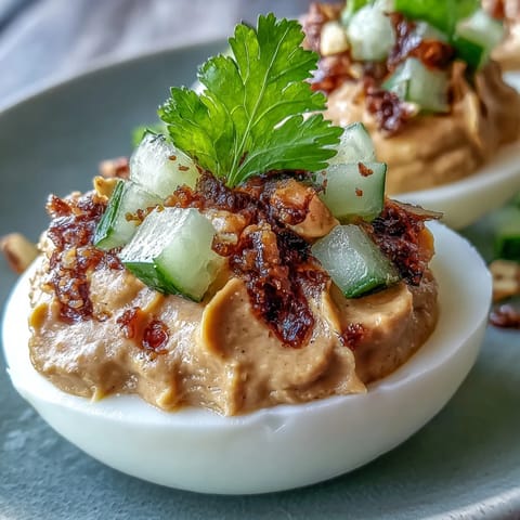 Thai Peanut Deviled Eggs