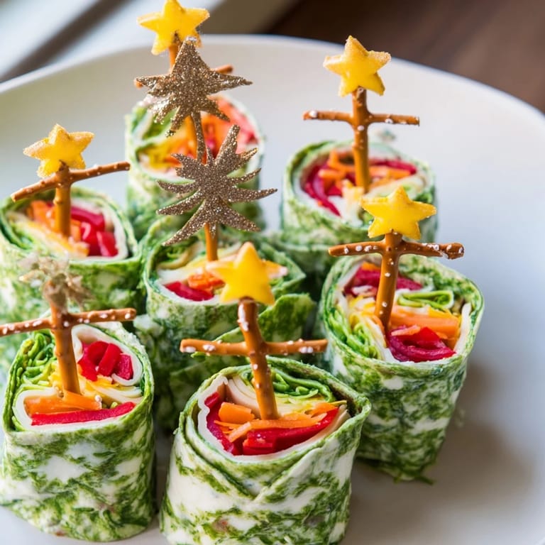 Shaped like Christmas trees, these Air Fryer wraps feature fresh veggies nestled inside the tortillas.