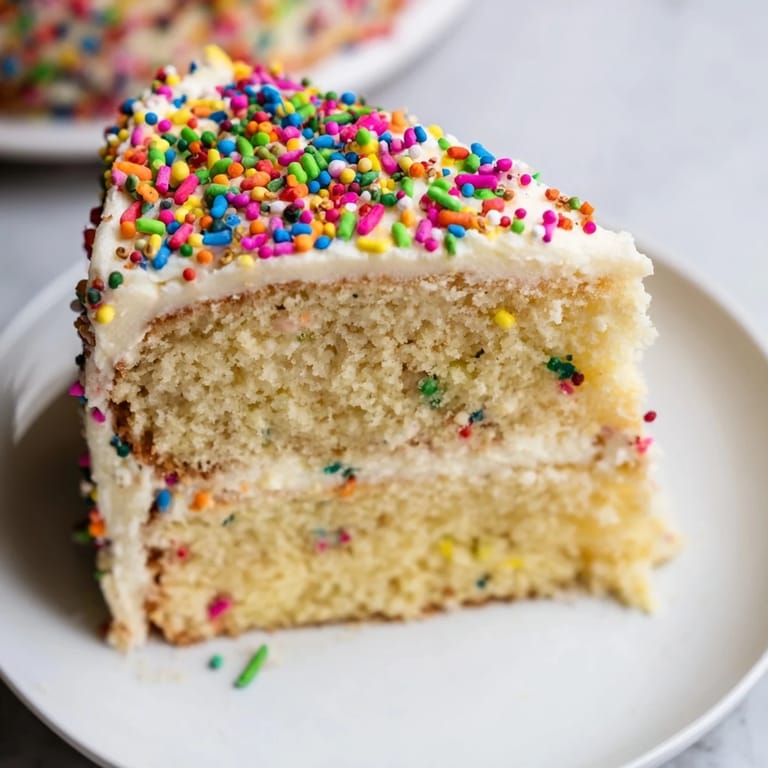 Moist vanilla layers and creamy buttercream compose this stunning Happy Birthday cake, perfect for any party.