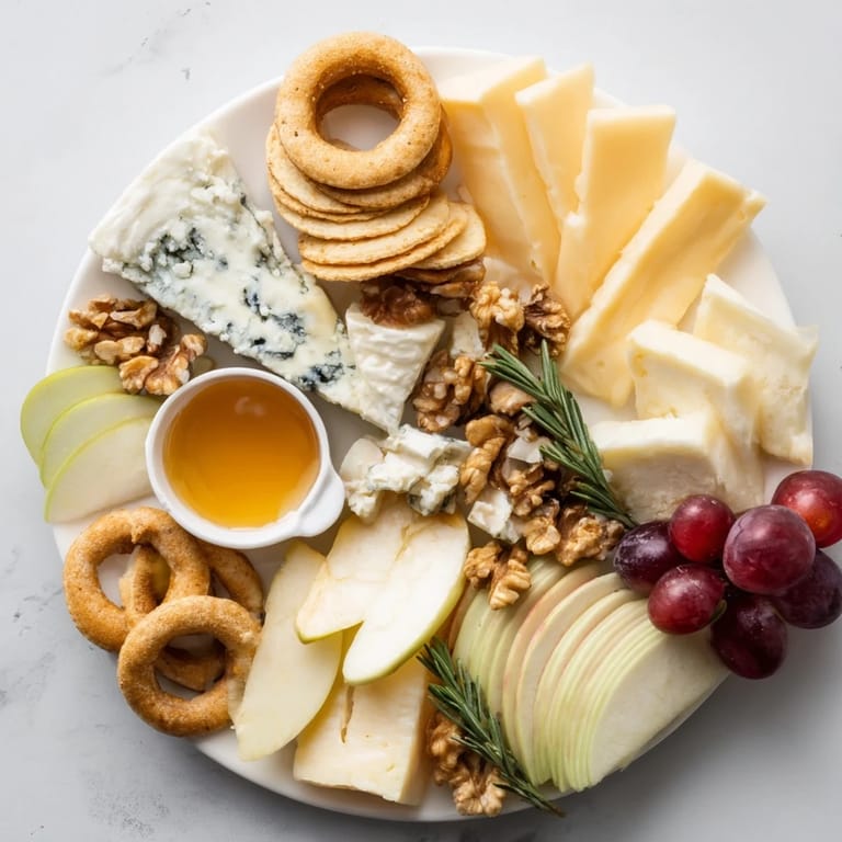 This cheese plate recipe offers a delightful array of cheeses, crackers, and the best fruit pairings.