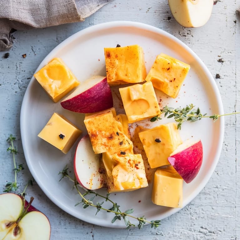 A close-up view of The Autumn Ember appetizer, perfect for a fall gathering's cheese selection.