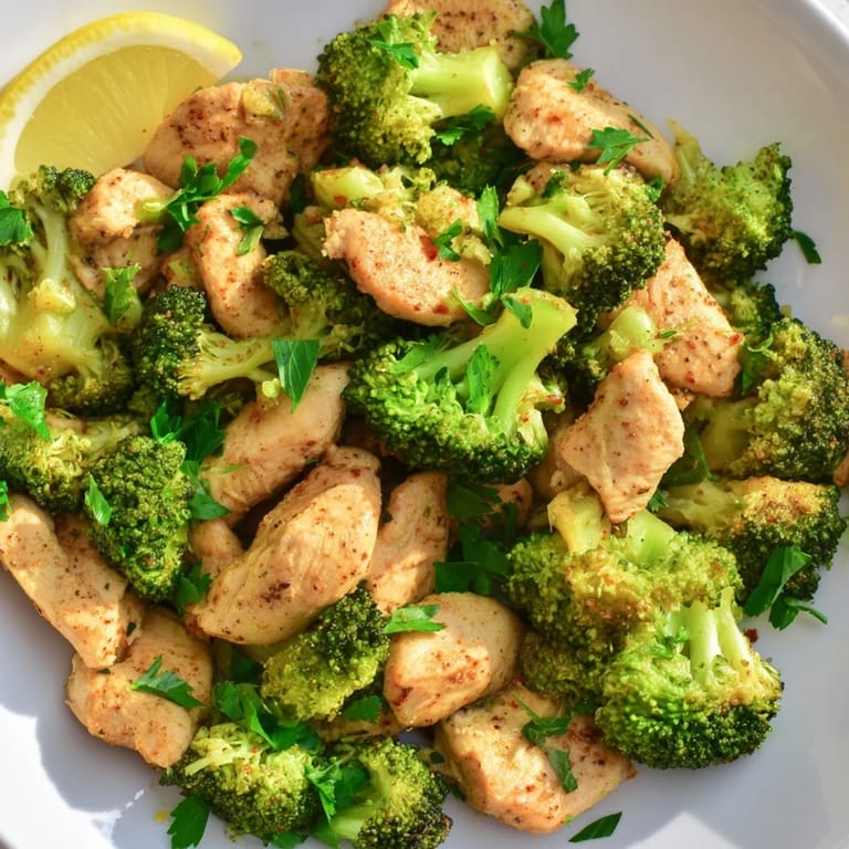 Colorful image of Microwave-Steamed Chicken and Broccoli, a simple, delicious, and protein-packed recipe.
