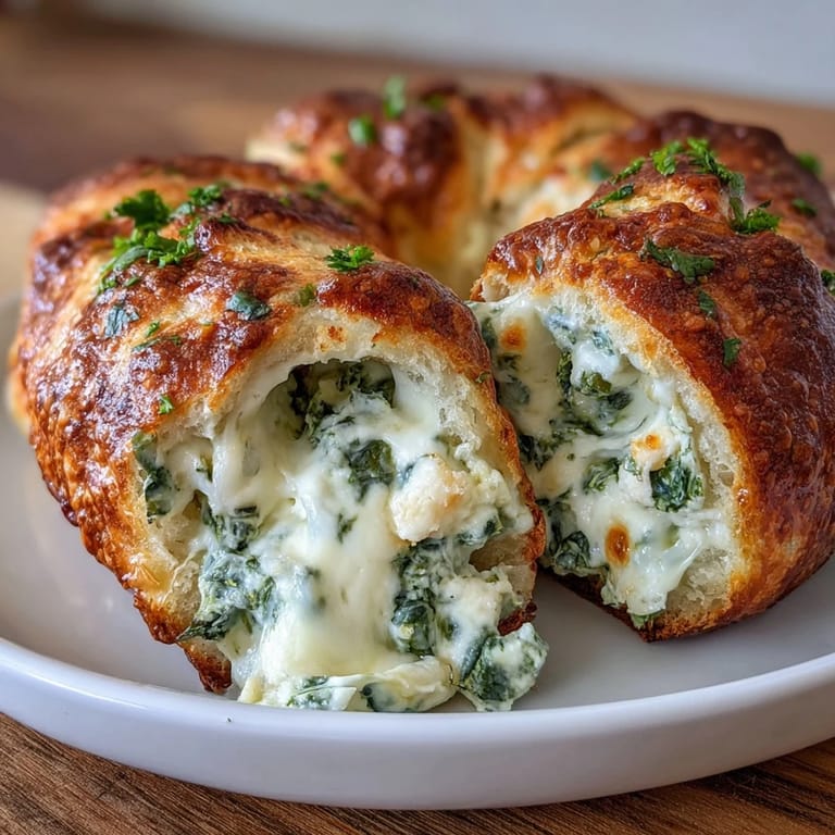 Chewy Easy Spinach Cottage Cheese Flagels topped with egg wash and baked until golden, perfect for a healthy breakfast.