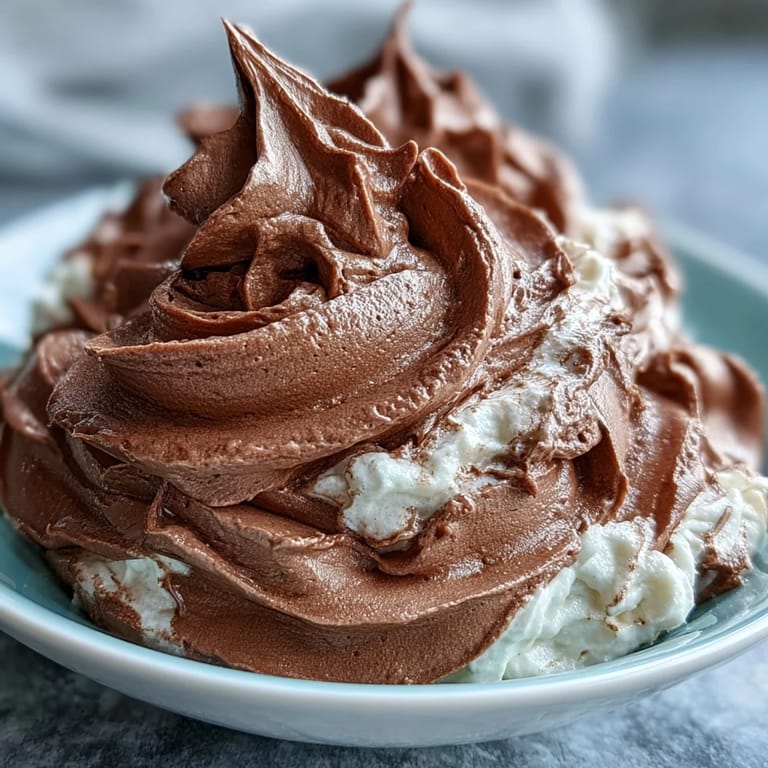 Luxurious chocolate mousse filling for cakes, perfectly piped between cake layers for an elegant and indulgent dessert presentation.