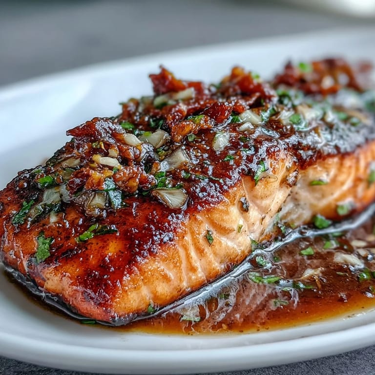 Oven-roasted salmon with a glossy honey-lime garlic butter glaze, tender and flaky, perfect for a quick weeknight dinner.