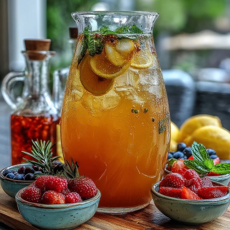 Refreshing lemonade bar setup with classic lemonade, fruit mix-ins, and syrups for personalized summer beverages.