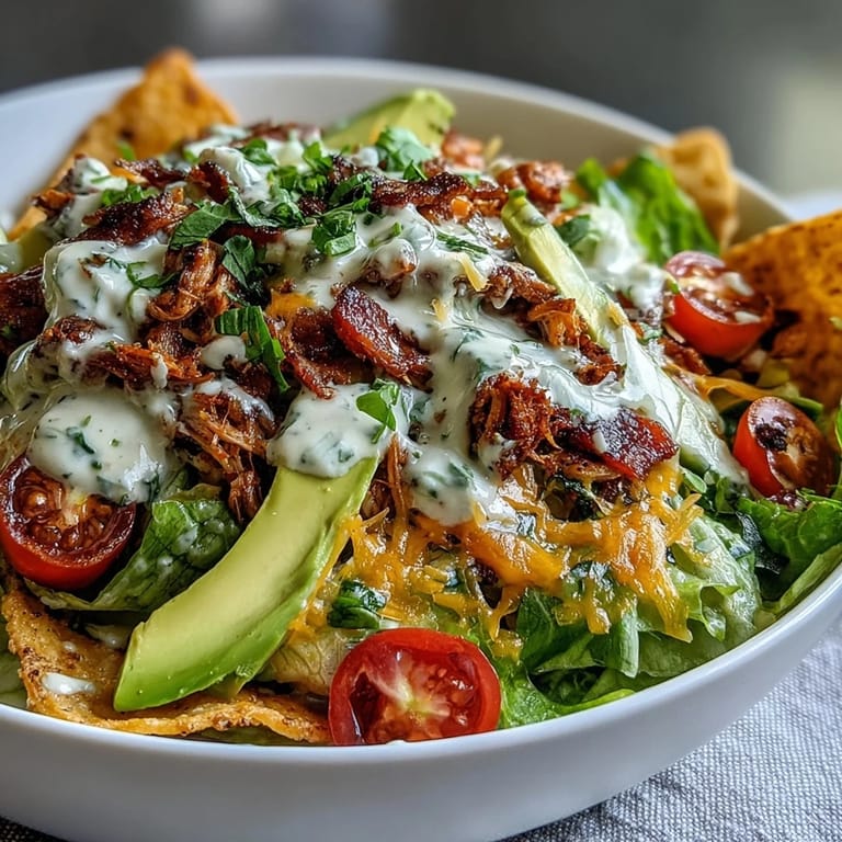 Crispy tortilla bowls filled with Healthy Easy Taco Salad, featuring lean turkey, black beans, avocado, and a tangy Greek yogurt ranch drizzle.