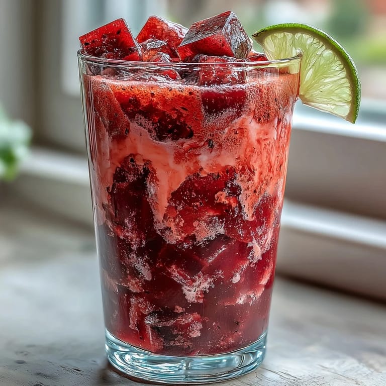 Creamy tropical dragon drink refresher featuring coconut milk, lime juice, and juicy dragon fruit served over ice.