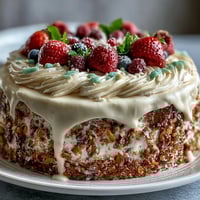 Festive Easter dessert table with carrot cake, pavlova, and lemon tart, a perfect spring spread for celebration.